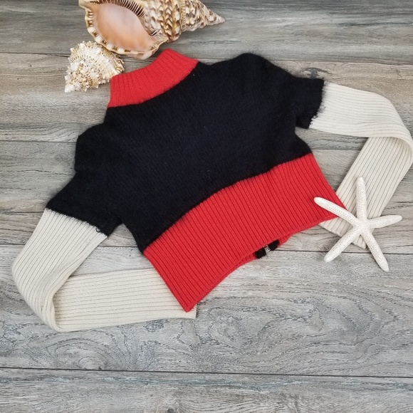 Vintage Miss Deanna cropped Angora zip sweater M - Picture 4 of 8